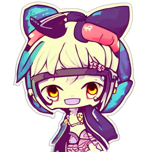 staff, anime, cartoon, pixel art transparent PNG cut-out