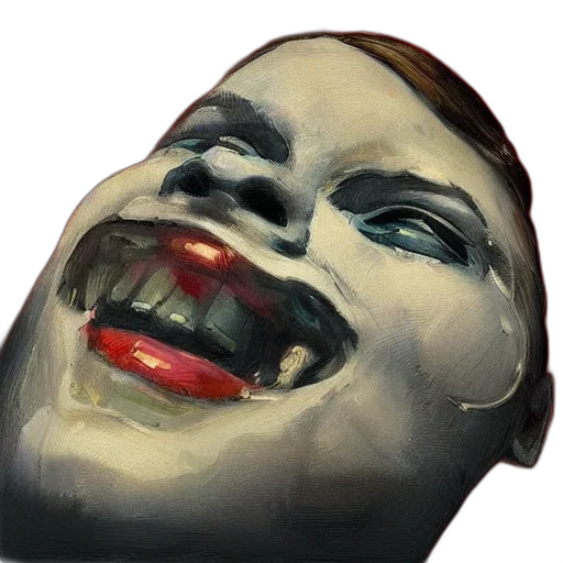 face, mask, creature, robot, photorealistic, watercolor, oil painting, concept art transparent PNG cut-out