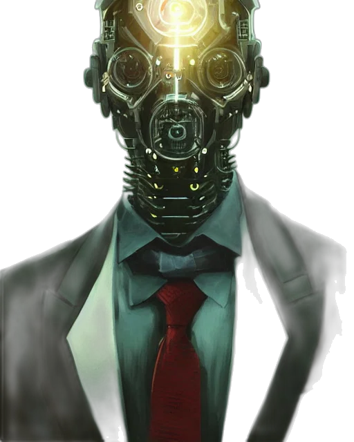 robot, mask, face, creature transparent PNG cut-out