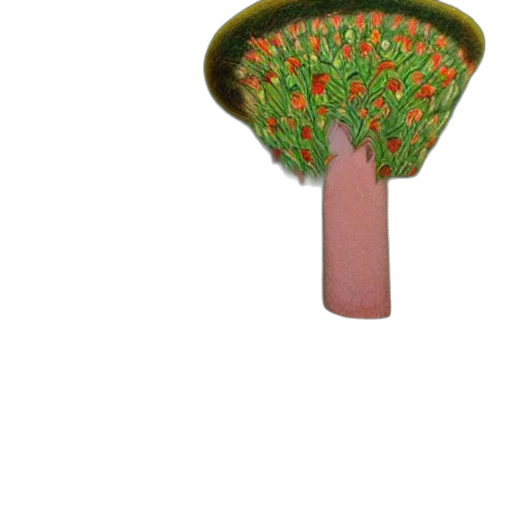 hat, flower, umbrella, staff transparent PNG cut-out