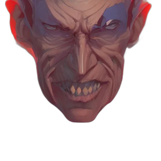 face, mask, creature, staff transparent PNG cut-out