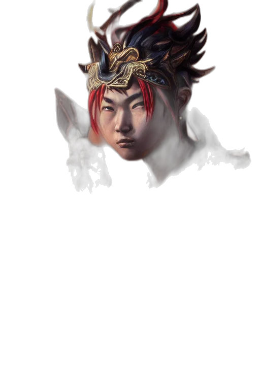 crown, face, mask, staff, fantasy art, concept art, photorealistic, pixel art transparent PNG cut-out