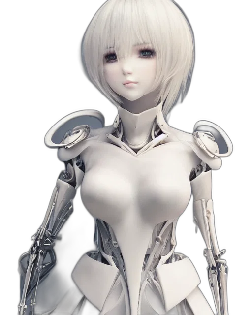 robot, concept art, 3d render, cyberpunk, fantasy art, monochrome, hyper, detailed transparent PNG cut-out