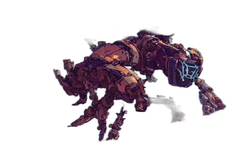 robot, dragon, weapon, creature, concept art, pixel art, fantasy art, 3d render transparent PNG cut-out