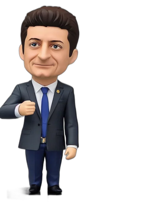 staff, cartoon, 3d render, concept art, zelensky, nendoroid transparent PNG cut-out
