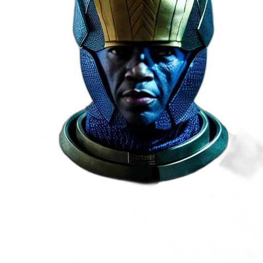 mask, face, robot, hat, 3d render, concept art, comic book art, photorealistic transparent PNG cut-out