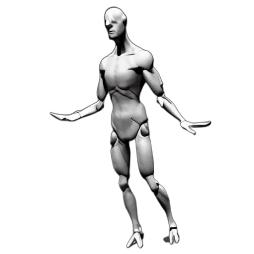 robot, creature, staff, animal, 3d render, concept art, photorealistic, inverse transparent PNG cut-out
