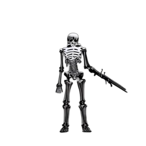 robot, staff, weapon, animal, concept art, 3d render, pixel art, monochrome transparent PNG cut-out
