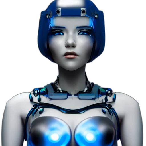 robot, cyberpunk, 3d render, concept art transparent PNG cut-out