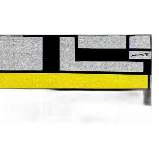 furniture, staff, 3d render, monochrome, cadillac, style, piet, mondrian transparent PNG cut-out