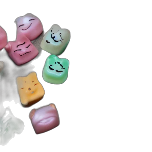 food, jewelry, 3d render, vaporwave, concept art, photorealistic, pastel, colorful transparent PNG cut-out