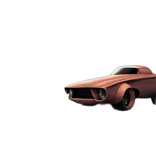 car, 3d render, concept art, photorealistic, earth tones, retro, futuristic, vintage transparent PNG cut-out