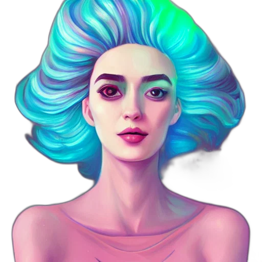 face, hair, crown, dress transparent PNG cut-out