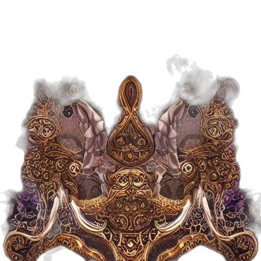 crown, jewelry, mask, staff, fantasy art, concept art, 3d render, photorealistic transparent PNG cut-out