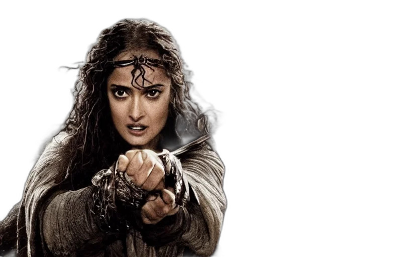 epic, photo, salma, hayek transparent PNG cut-out