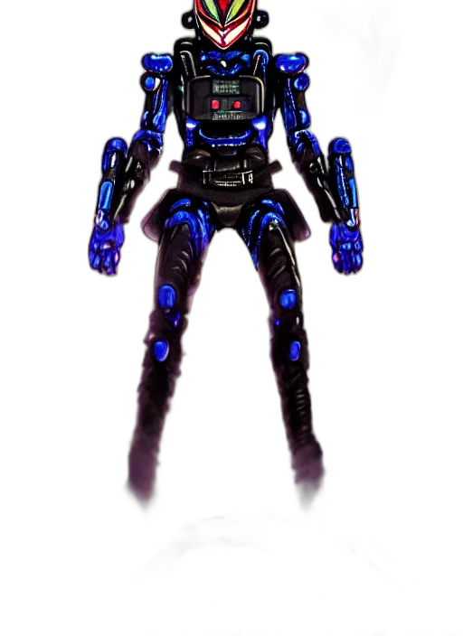 robot, creature, staff, 3d render, concept art, cyberpunk, pixel art, outer space transparent PNG cut-out