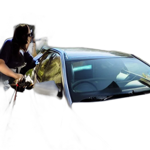 car, staff, photorealistic, concept art, 3d render, fishing, rod, through transparent PNG cut-out
