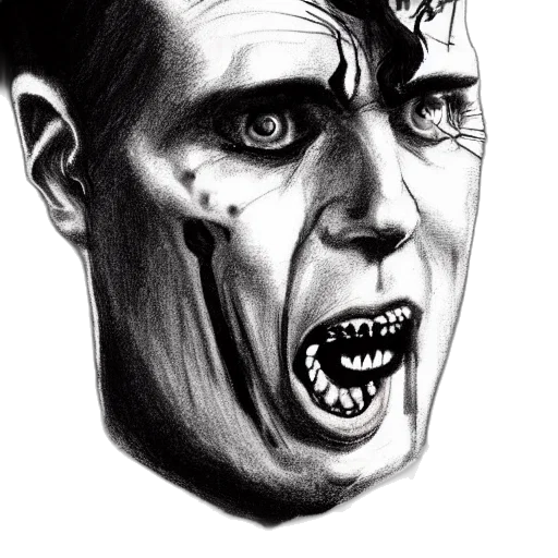 face, comic book art, pencil sketch, photorealistic transparent PNG cut-out