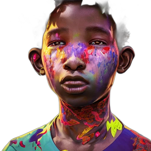 face, mask, robot, creature, concept art, photorealistic, fantasy art, cyberpunk transparent PNG cut-out