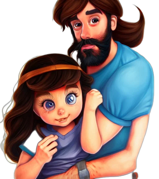 hair, cartoon, photorealistic, 3d render transparent PNG cut-out