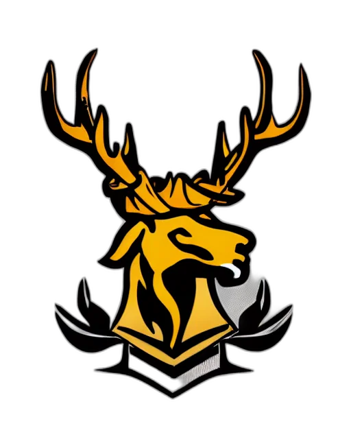 crown, esports, logo, stag, wearing transparent PNG cut-out