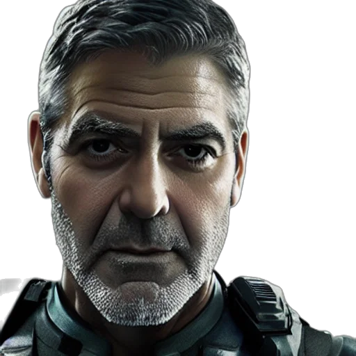 face, concept art, photorealistic, 3d render, comic book art, film, still, george transparent PNG cut-out
