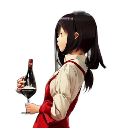 bottle, jacket, dress, staff transparent PNG cut-out