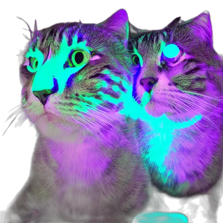animal, robot, creature, mask, vaporwave, 3d render, cyberpunk, concept art transparent PNG cut-out