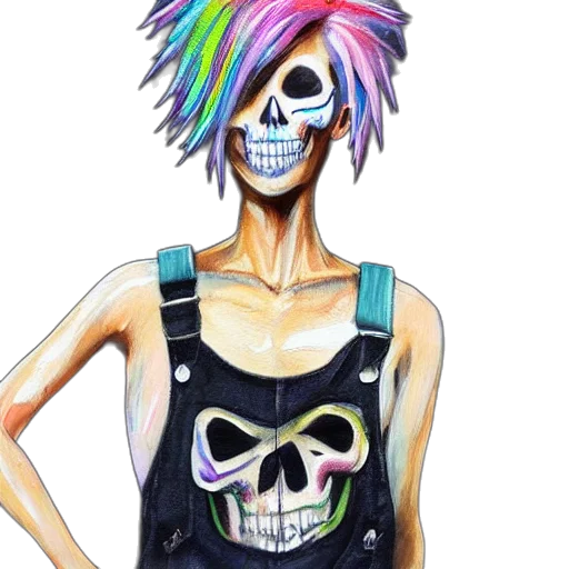 mask, cartoon, concept art, cyberpunk, watercolor, neon, colorful, monochrome transparent PNG cut-out
