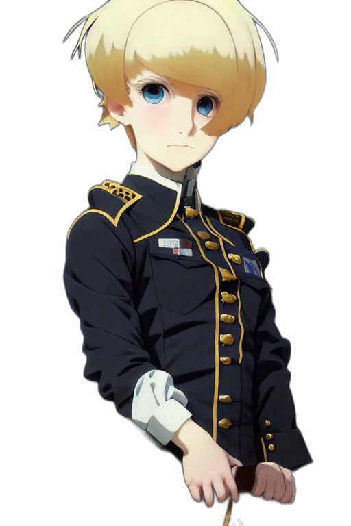 staff, crown, jacket, weapon, anime, cartoon, pixel art, concept art transparent PNG cut-out