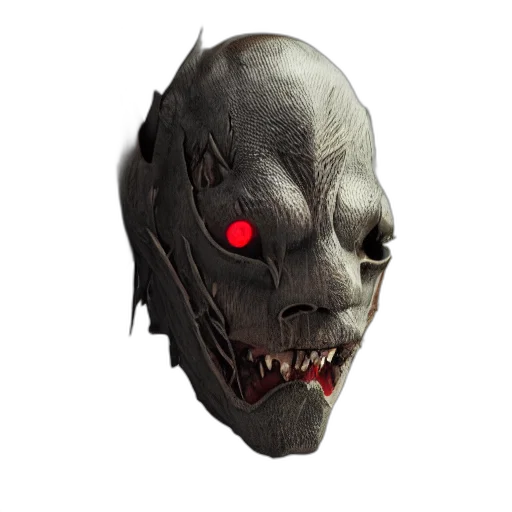 mask, face, creature, robot, concept art, 3d render, photorealistic, fantasy art transparent PNG cut-out