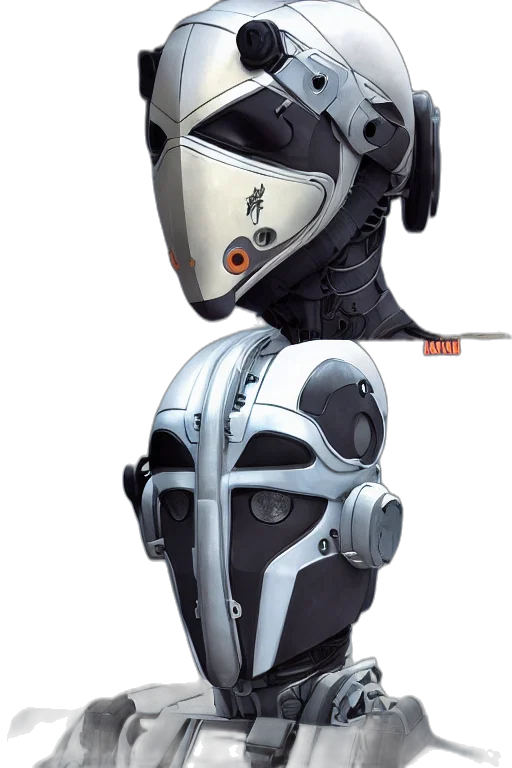 mask, robot, staff, weapon transparent PNG cut-out