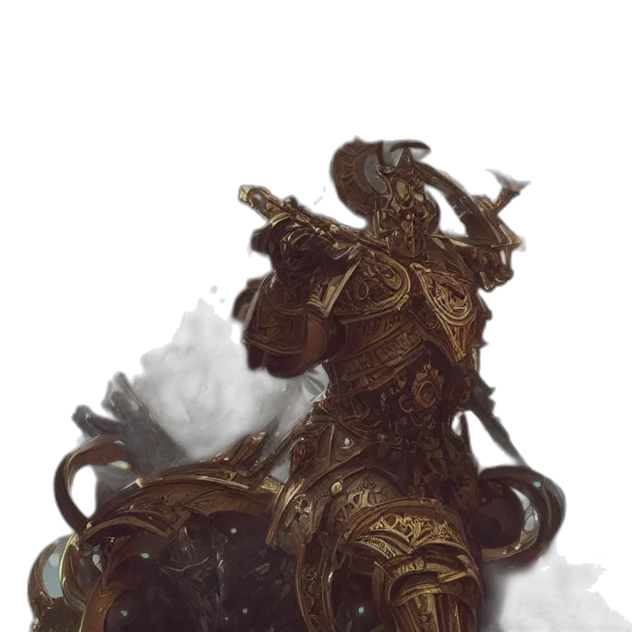 dragon, robot, weapon, staff, concept art, fantasy art, photorealistic, 3d render transparent PNG cut-out