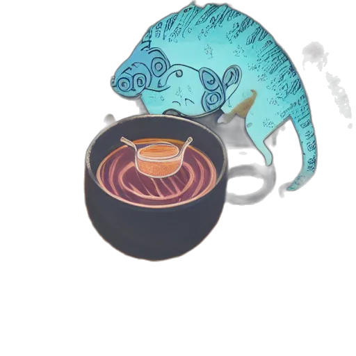 dragon, food, jewelry, mask, vaporwave, concept art, 3d render, anime transparent PNG cut-out