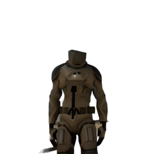 robot, jacket, mask, weapon, 3d render, concept art, cyberpunk, pixel art transparent PNG cut-out