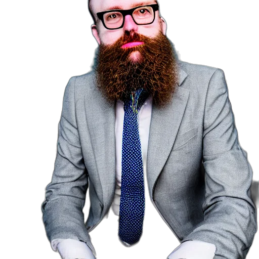 hair, staff, jacket, face transparent PNG cut-out