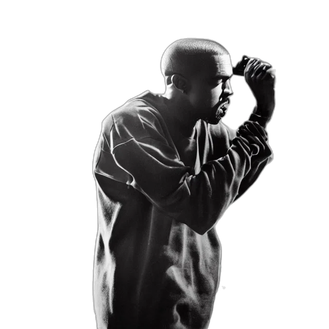 jacket, photorealistic, concept art, photo, kanye, west, performing, jazz transparent PNG cut-out