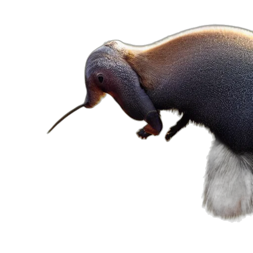 animal, creature, hair, hat, 3d render, concept art, photorealistic, anteater transparent PNG cut-out