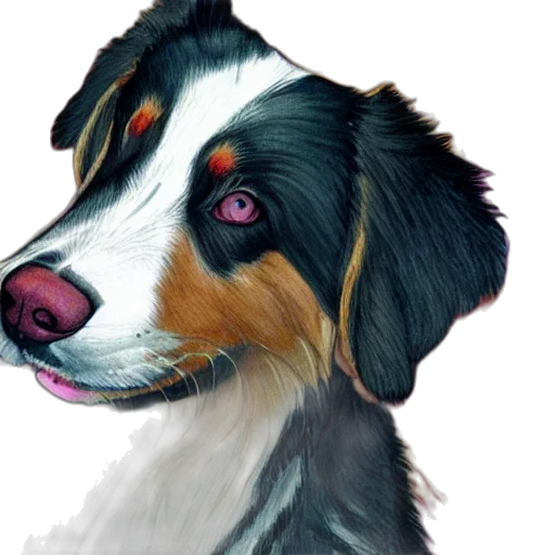 animal, staff, photorealistic, watercolor, oil painting, concept art, australian, shepard transparent PNG cut-out