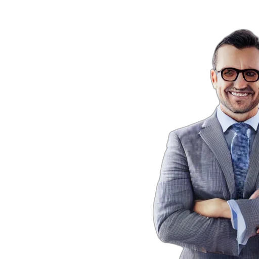 staff, face, photorealistic, cinematic, portrait, happy, businessman, behind transparent PNG cut-out