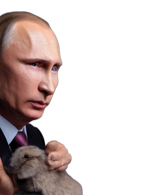 headshot, vladimir, putin, sitting transparent PNG cut-out