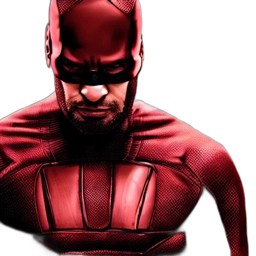 comic book art, 3d render, concept art, photorealistic, red, jon, bernthal, daredevil transparent PNG cut-out