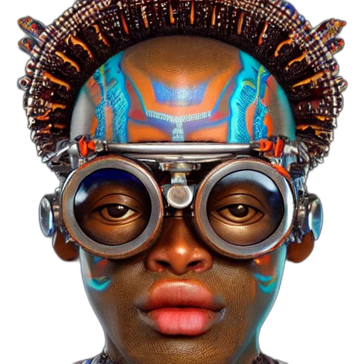 mask, face, jewelry, photorealistic, colourful, vfx, upper, half transparent PNG cut-out