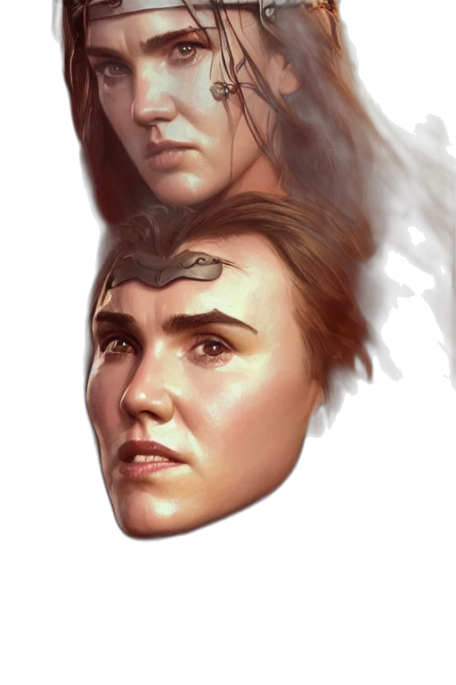 face, mask, crown, hair transparent PNG cut-out
