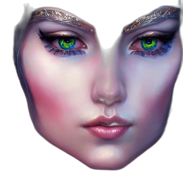 mask, face, jewelry, crown, fantasy art, photorealistic, 3d render, concept art transparent PNG cut-out
