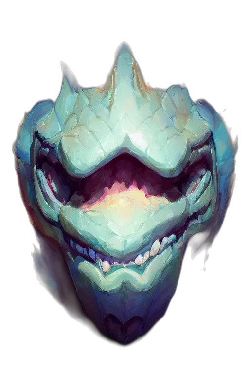 dragon, mask, face, creature transparent PNG cut-out