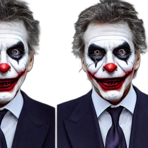 mask, concept art, photorealistic, comic book art, mauricio, macri, elaborate, joker transparent PNG cut-out