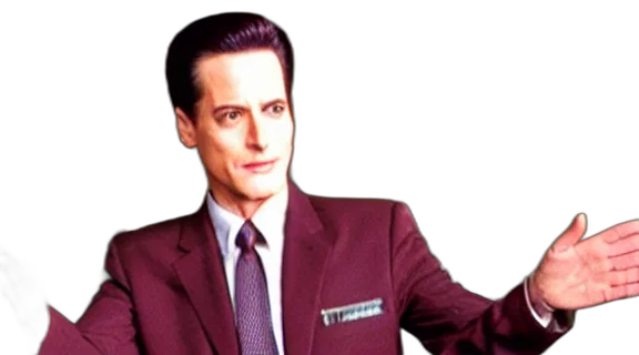 jacket, face, robot, photorealistic, agent, cooper, show, twin transparent PNG cut-out