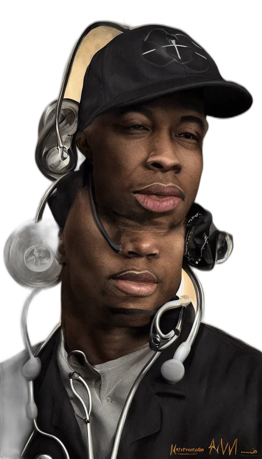 face, hat, robot, photorealistic transparent PNG cut-out
