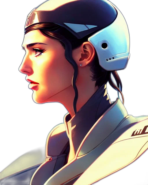 robot, face, staff, hat, concept art, comic book art, cyberpunk, anime transparent PNG cut-out